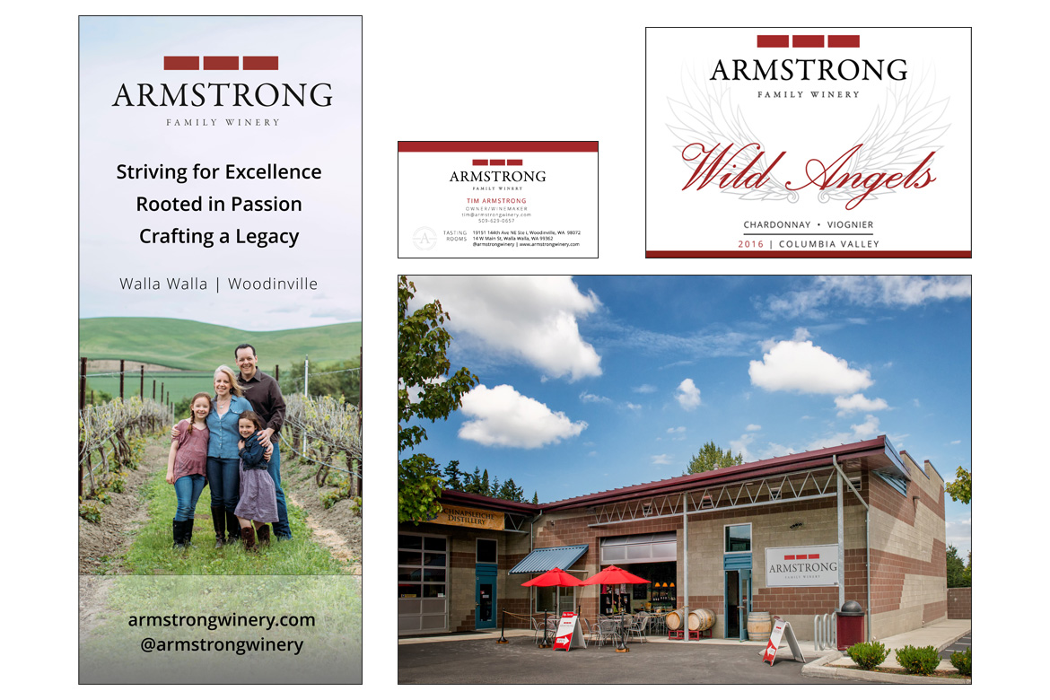 Armstrong Family Winery print and marketing materials